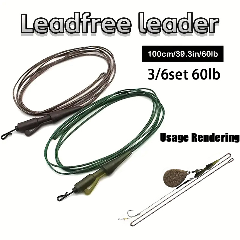 3/6 шт., леска для ловли карпа – обзор и цена Leader Line